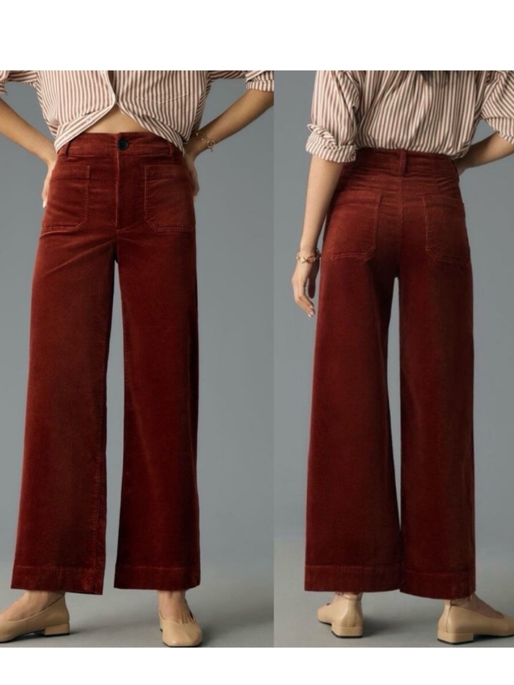 Maeve Anthropologie Colette Corduroy Pants Red Size 28